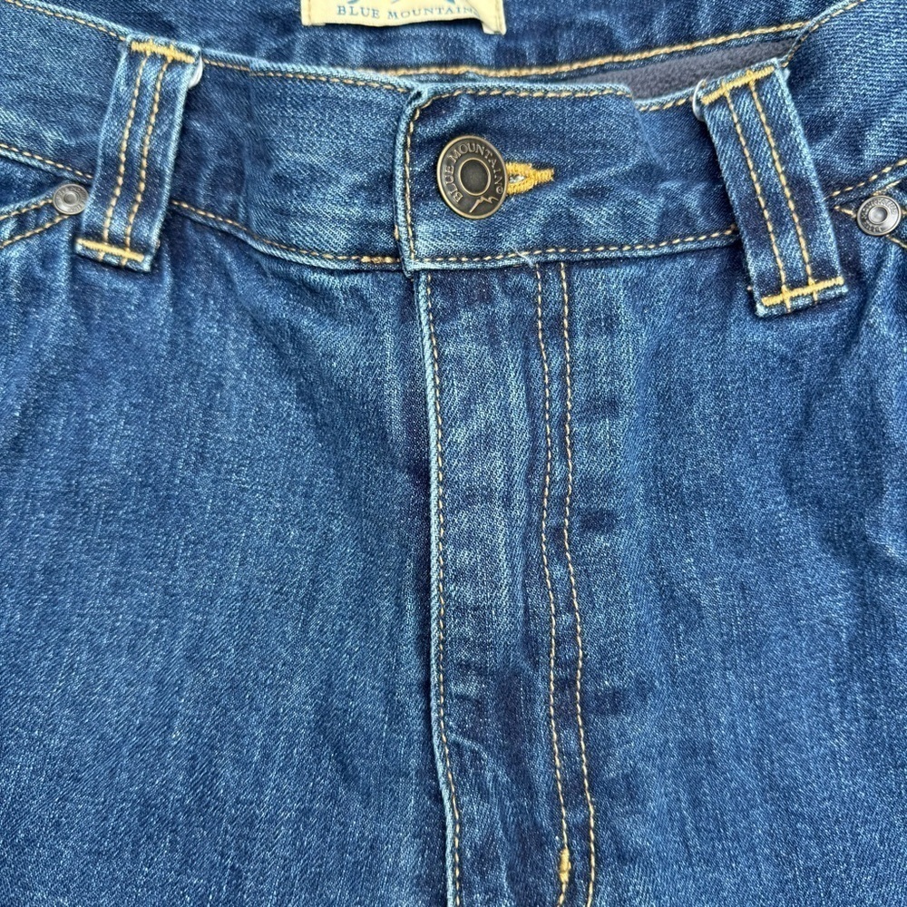 Blue Mountain Mens Fleece Lined Carpenter Painter Denim Jeans 38X32 - Picture 2 of 12
